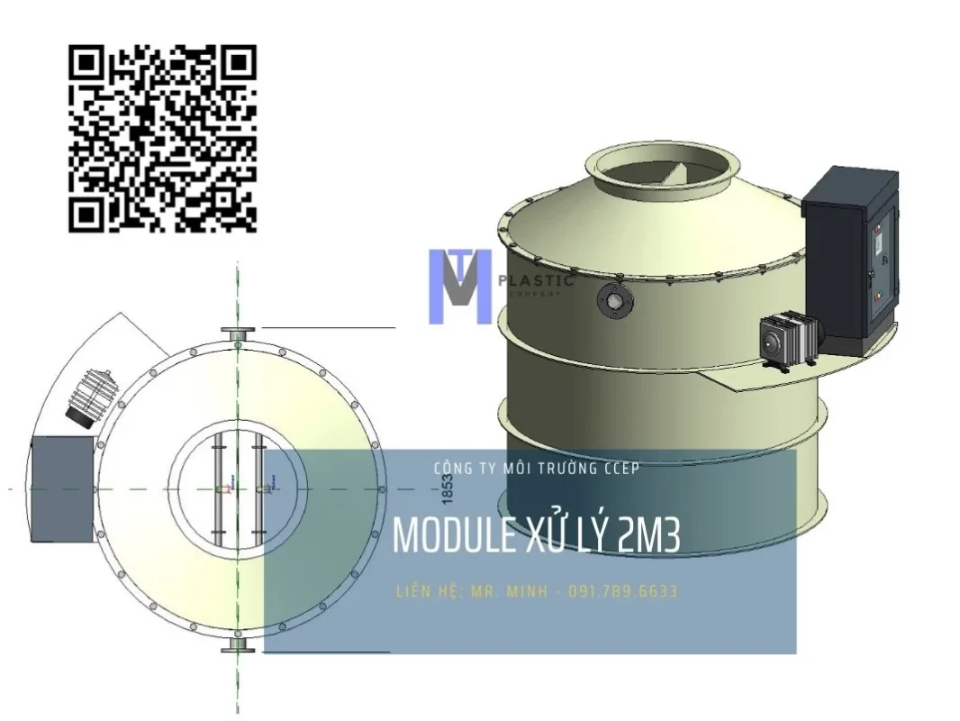Module xử lý nước thải sinh hoạt 2m3